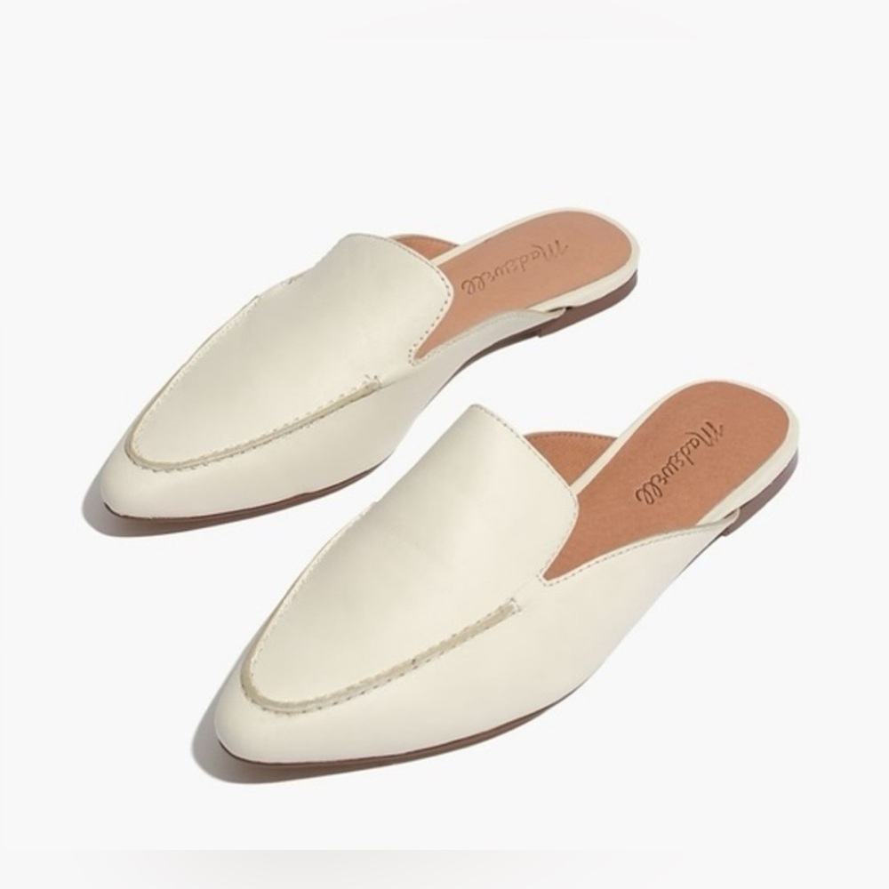 New Madewell Frances Skimmer Mule Ashen White Flats Size 8.5 M Women - Picture 4 of 6